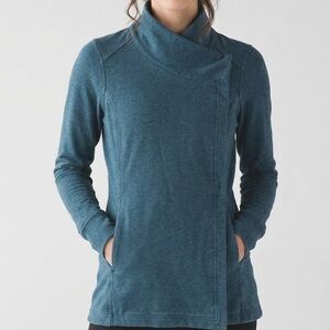 Lululemon Coast Wrap ll Blue Cardigan Sweater 2